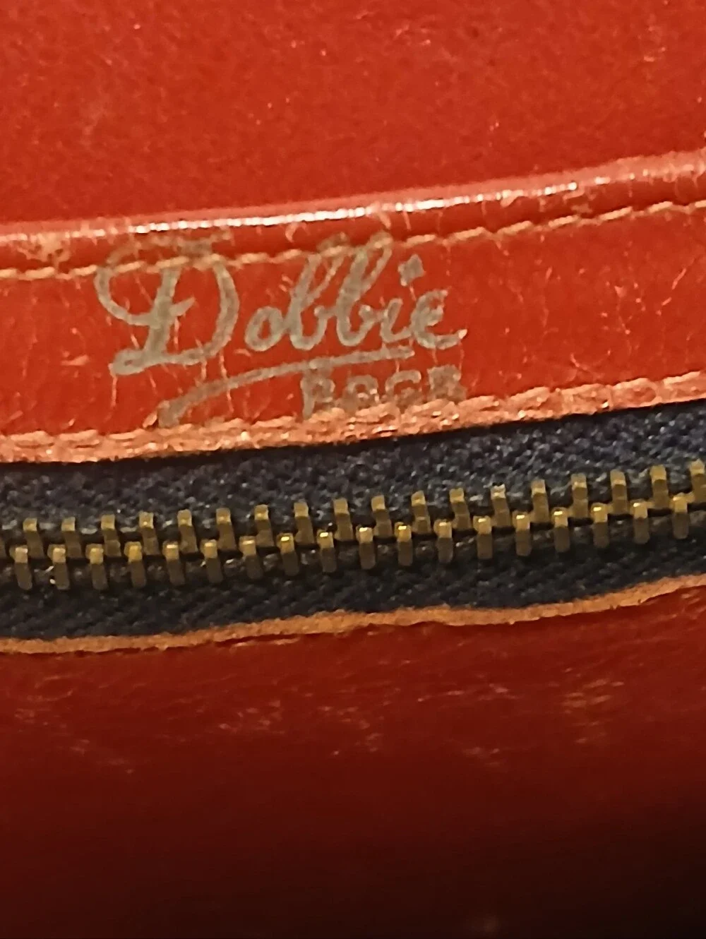 Vintage Dobbie Bag Mid-Century Navy Suede Handbag w/ Red Interior